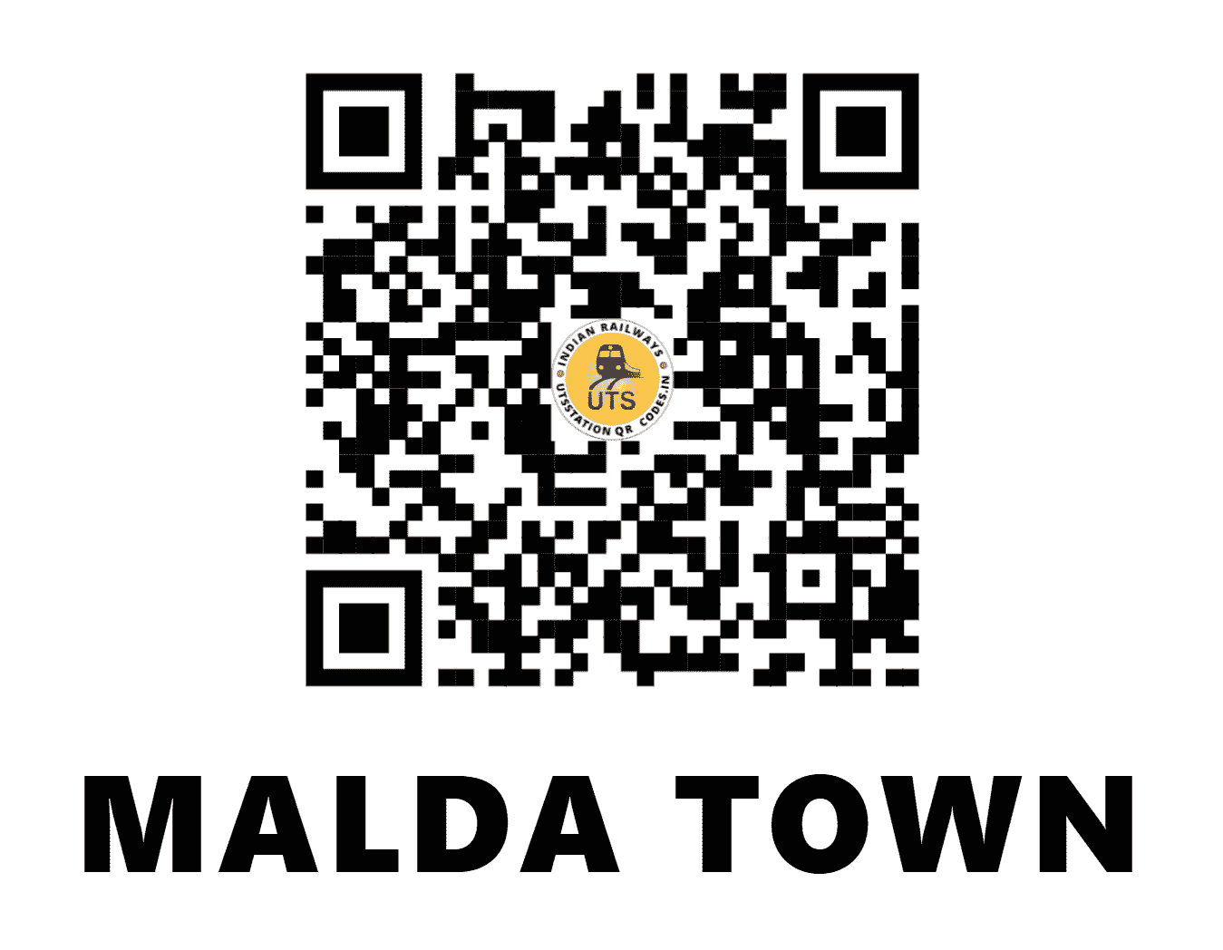 UTS QR Code for MALDA TOWN - MLDT - ER (WEST BENGAL)